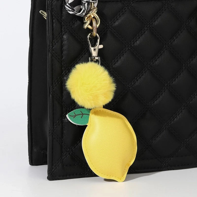 Modern Style Lemon Keychain