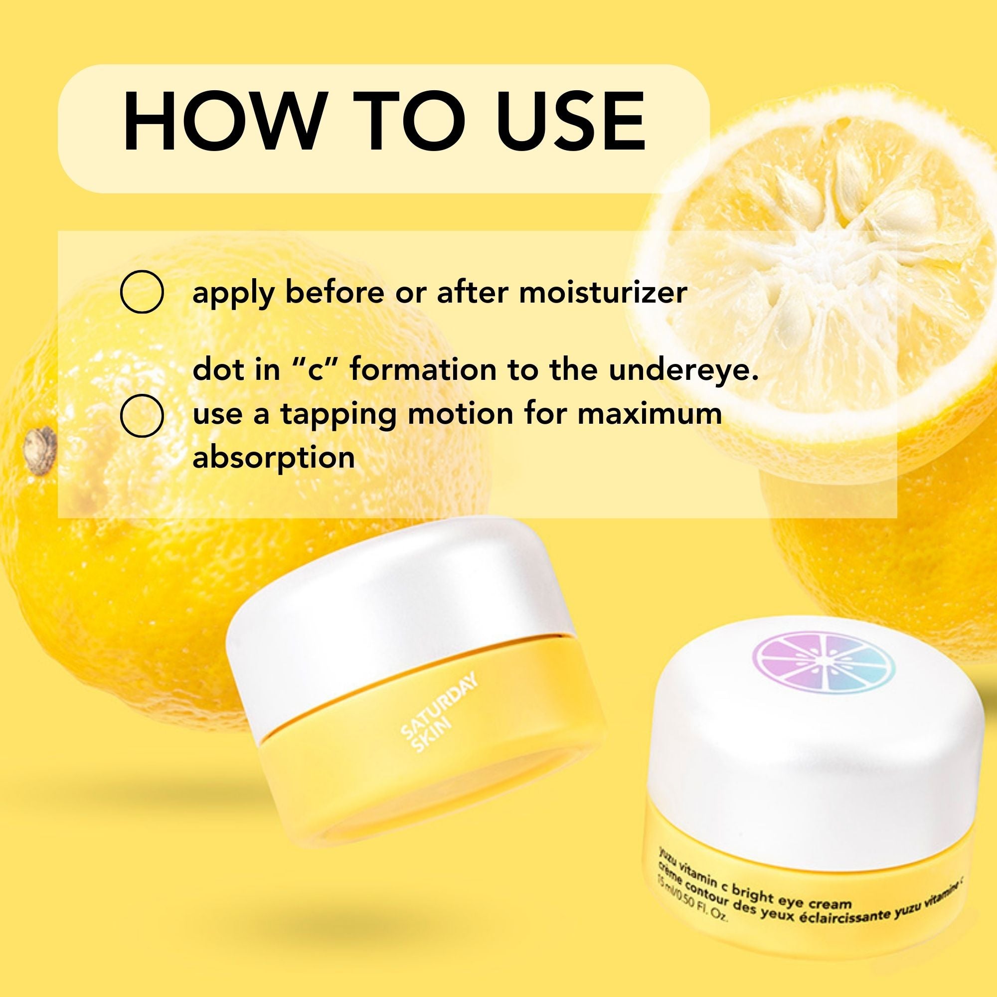 Yuzu Eye Cream with Vitamin C & Retinol | Korean Skincare