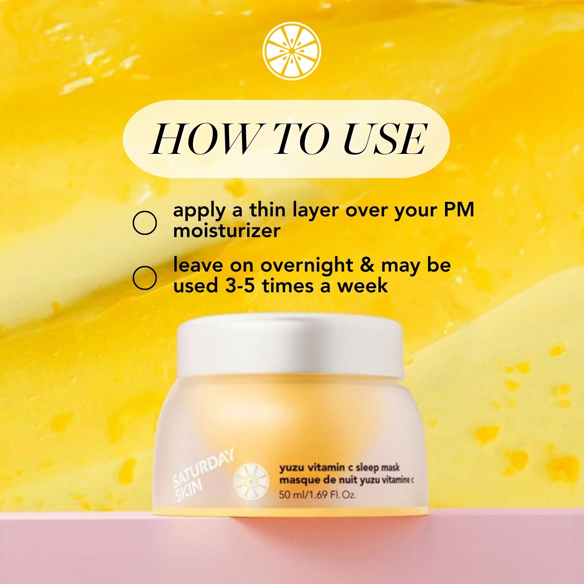 Yuzu Vitamin C Sleep Mask 50ml