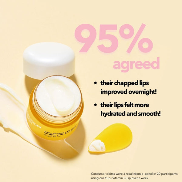 image of lip mask with consumer benefit claims